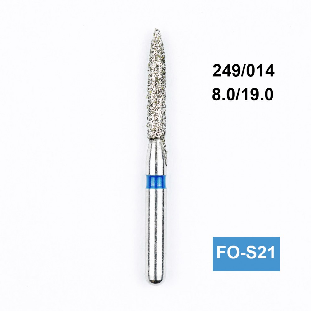 Flame Ogival End Short Diamond Bur - FO-S21	