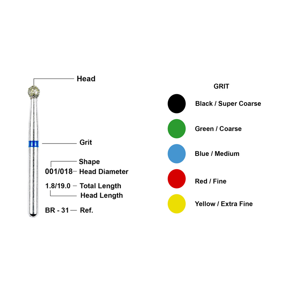 Taper Conical End Diamond Bur - TC