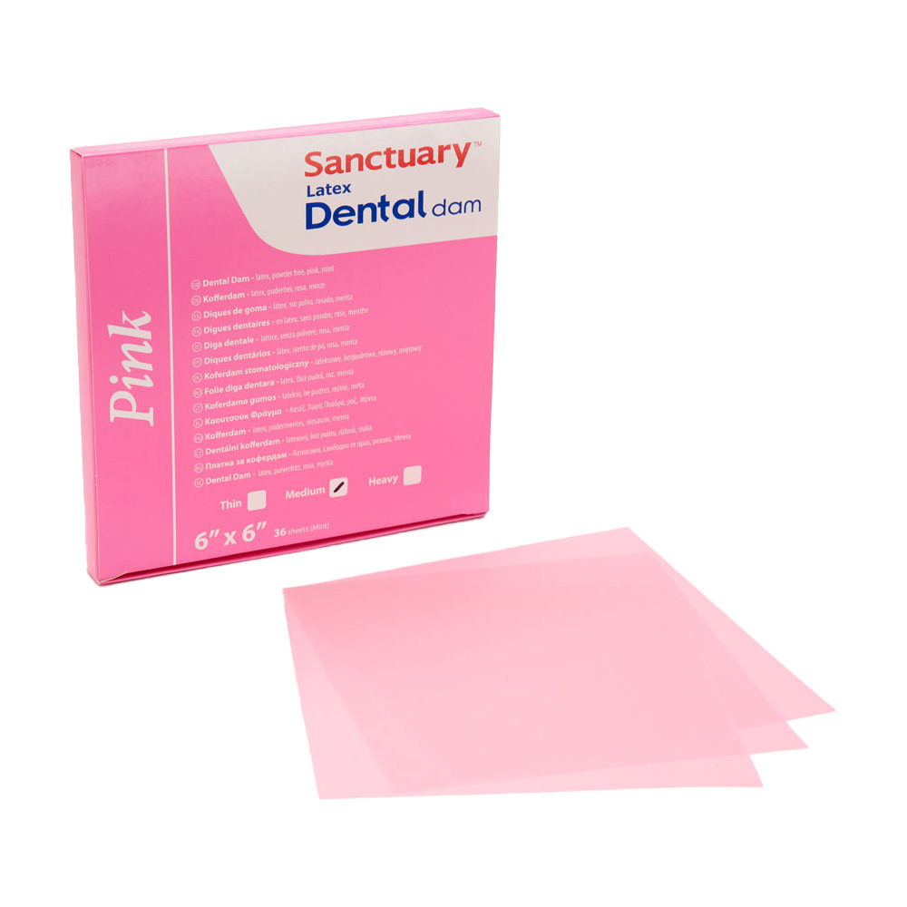 Powder-Free Latex  Pink Dental Dam